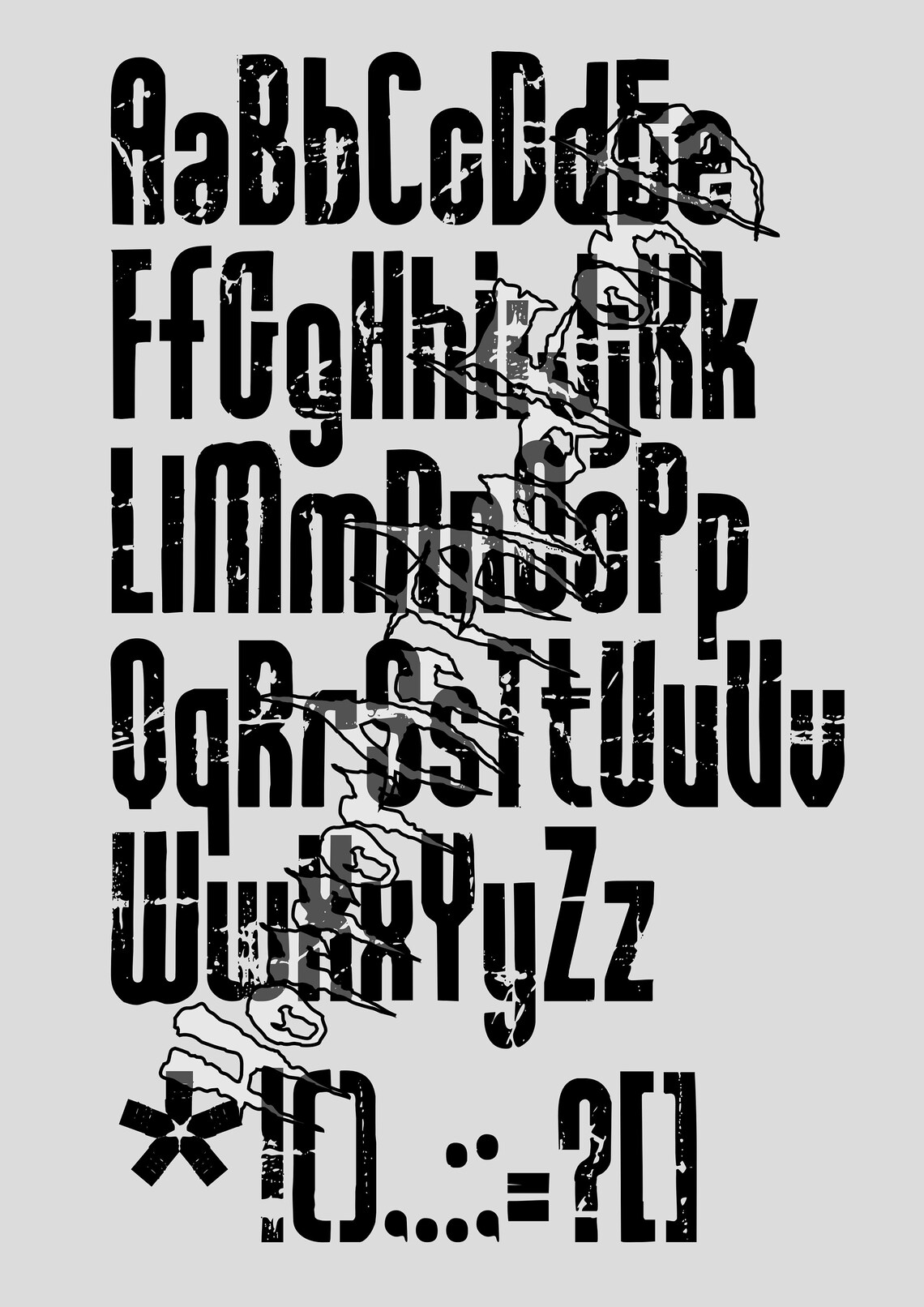 Grunge Font Svg , DISTRESSED FONT Svg , Distressed Letters NO Numbers