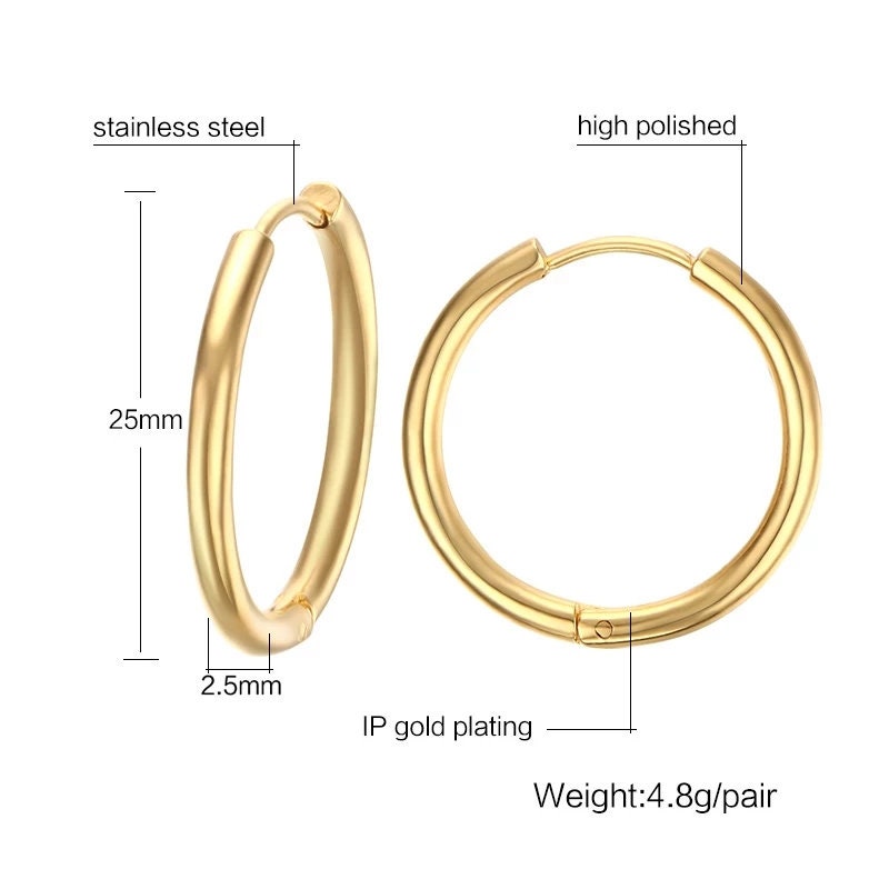 Gold Hoop Earrings Small Hoop Earrings Medium Minimal Hoop - Etsy Australia