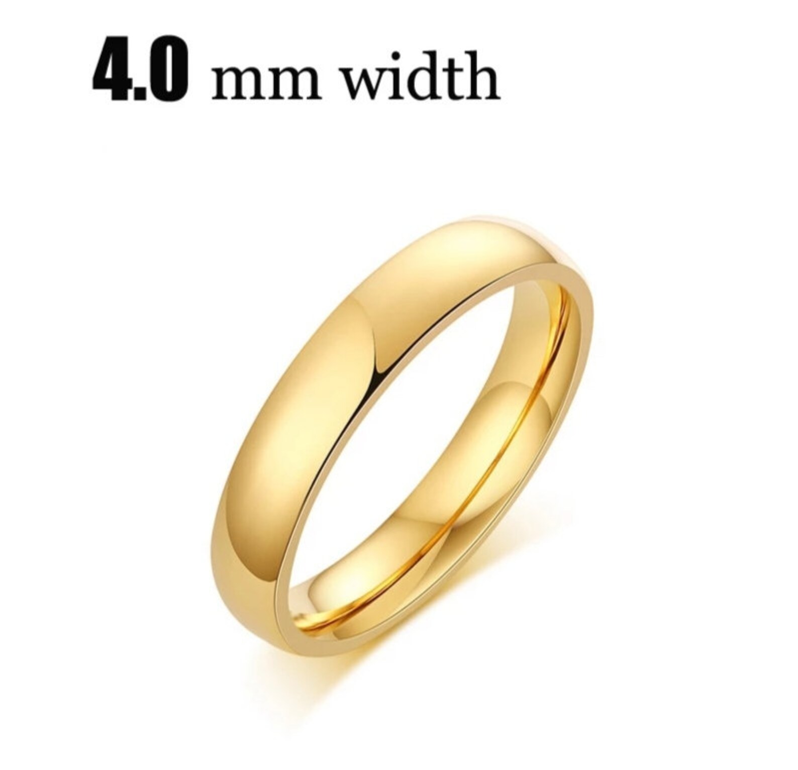 18K Gold Plated Bold Ringgold Band Ringgold Stacking Etsy Australia