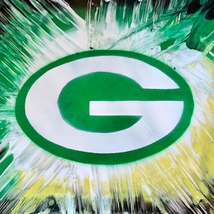 Green Bay Packers Art/ Green Bay Packers Poster/  Spray Paint Art/ Packers Gift