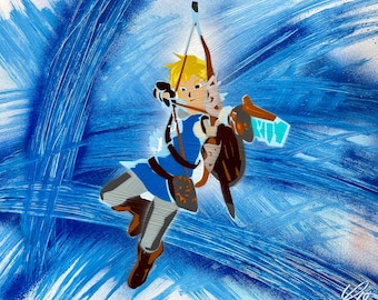 Link-Sprühlack-Kunst: Legend of Zelda, Ungerahmt