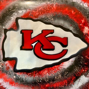 Kansas City Chiefs Art/ Kansas City Chiefs Poster/  Spray Paint Art/ Kansas City Chiefs Gift
