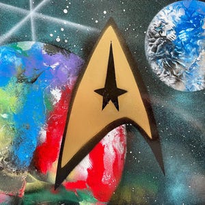 Star Trek Art/ Spray Paint Art/ Star Trek/ Star Trek gift/ Star Trek poster