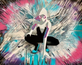 Spider-Gwen/ Spider-Gwen Art/ Gwen Stacy/ Spray paint art/ Spider verse/ Spider-man/ Spider Gwen