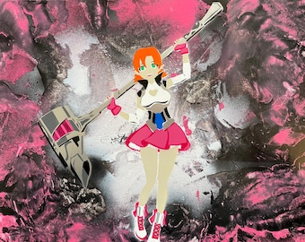 RWBY Nora Valkyrie  Original Spray Paint Art Signed