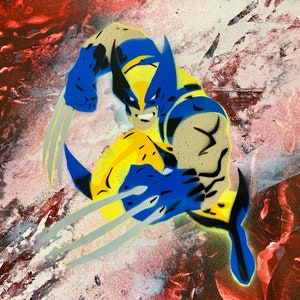 Wolverine/ Arte de Wolverine/ arte de pintura en aerosol/ Cartel de Wolverine/ Logan/ Pintura de Wolverine/ X-men/ Arte de X-men