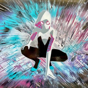Original Spider-Gwen Spray Paint Art: Signed, One-of-a-Kind