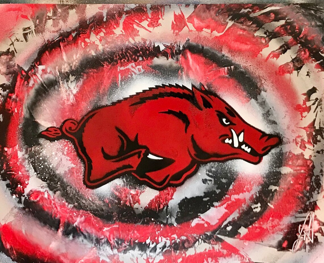 Arkansas Razorbacks Art/ Arkansas Razorbacks Poster/ Spray | Etsy
