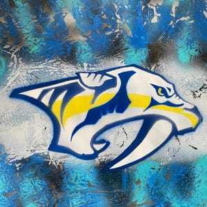 Nashville Predators Spray Paint Art: Signed Original Painting