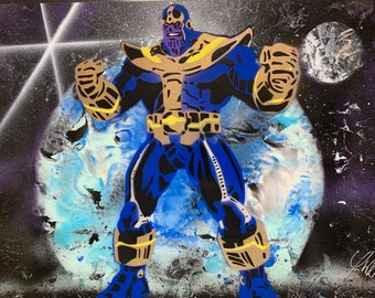 Thanos/ Thanos art/ Spray Paint Art/ Marvel art/ avengers