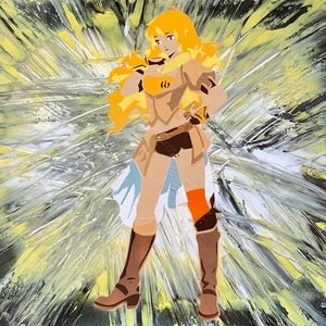 RWBY/ RWBY Spray Paint Art/ Yang Xiao Long /Amine Art/ Anime Painting