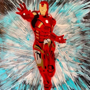 Iron Man/ Iron Man Kunst/ Spray Paint Art/ Iron Man Poster/ Iron Man Geschenk/ Avengers Art
