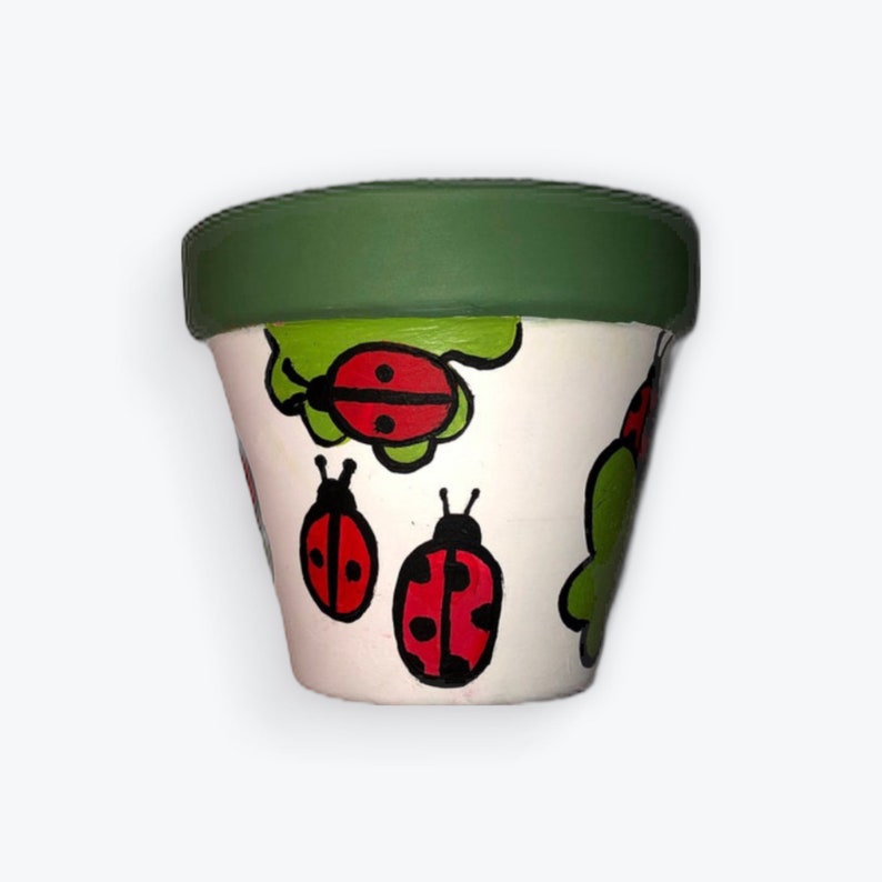 Ladybug Flower Pot Etsy