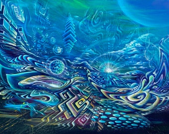 Vibrational Realität - Giclée Leinwand Druck