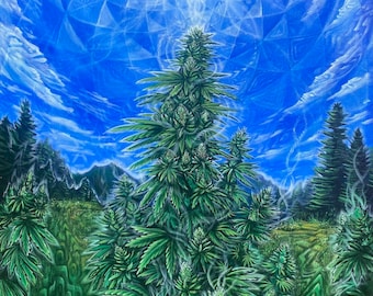 Cannabliss - Giclée Leinwanddruck