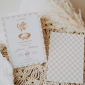 Cutie Pie Baby Shower Invitation | Editable Cutie Pie Baby Shower Evite | Printable & Digital Cutie Pie Fall Baby Shower Invitation