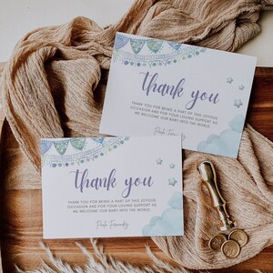 Editable Cielito Lindo Baby Shower Thank You Card  Talavera Theme Baby Shower  Paper Picado Mexican Card Template