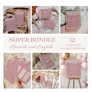 Editable Cielito Lindo Baby Shower Blush Pink Bundle Talavera Theme Baby Shower Papel Picado Mexican Template Baby Girl