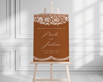 Plantilla de letrero mexicano de papel picado imprimible con tema de Talavera para recepción de boda editable Cielito Lindo