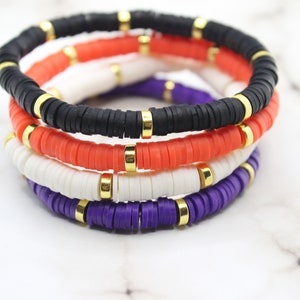 Halloween Beaded Bracelets | Halloween Themed Bracelets | Bead Word Bracelet | Personalized Gift | Stackable |