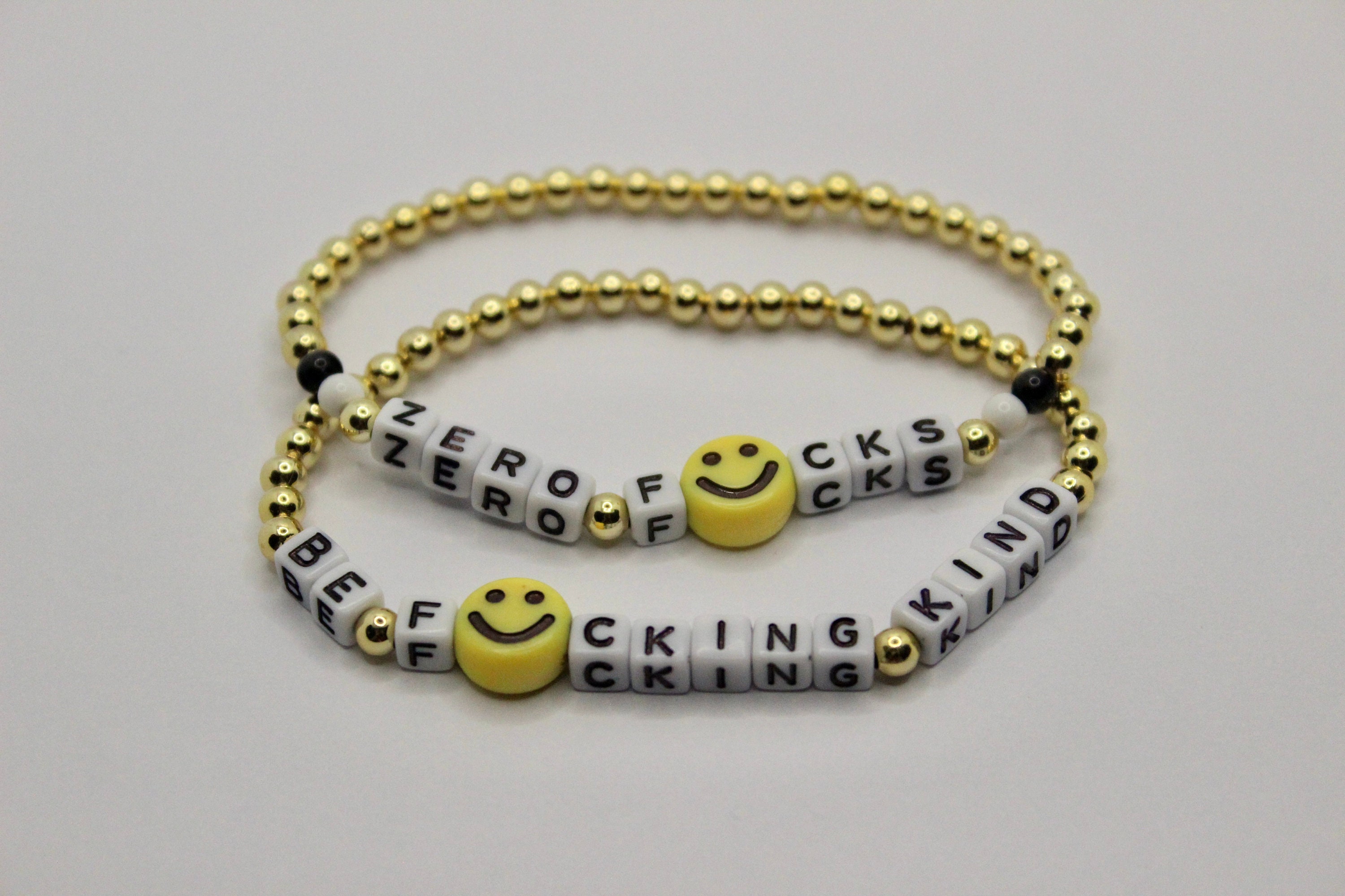 Custom Beaded Bracelet | Funny Swear Word Jewelry, Personalized