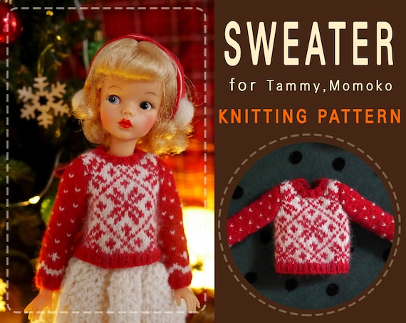 Doll Knitting Pattern of SWEATER in Digital PDF Format for | Etsy