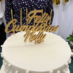 Happy Birthday Cake Topper | Handcrafted Wooden Cake Toppers for Weddings and Celebrations