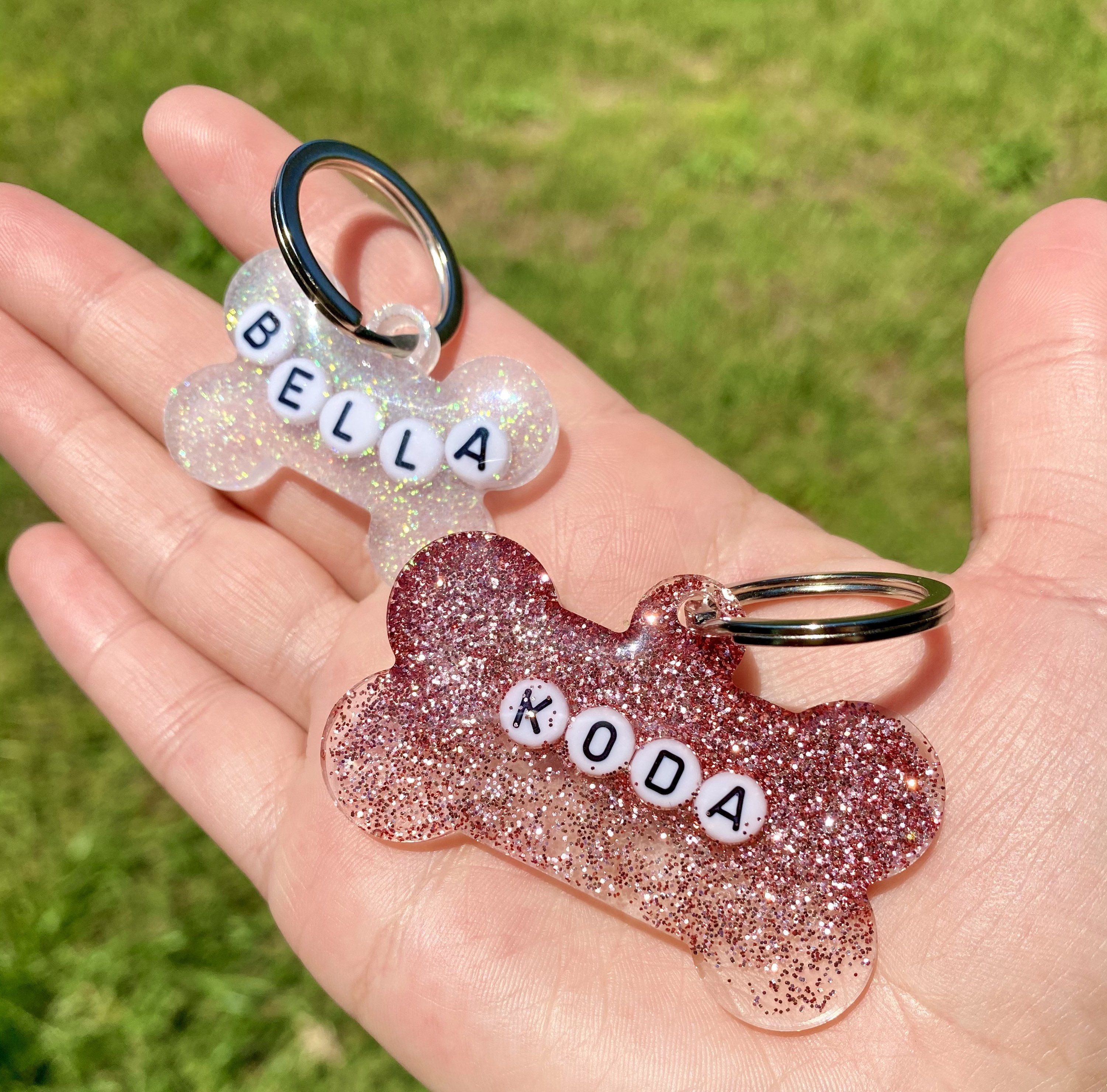 Customizable resin dog tags READ DESCRIPTION PLEASE handmade Etsy