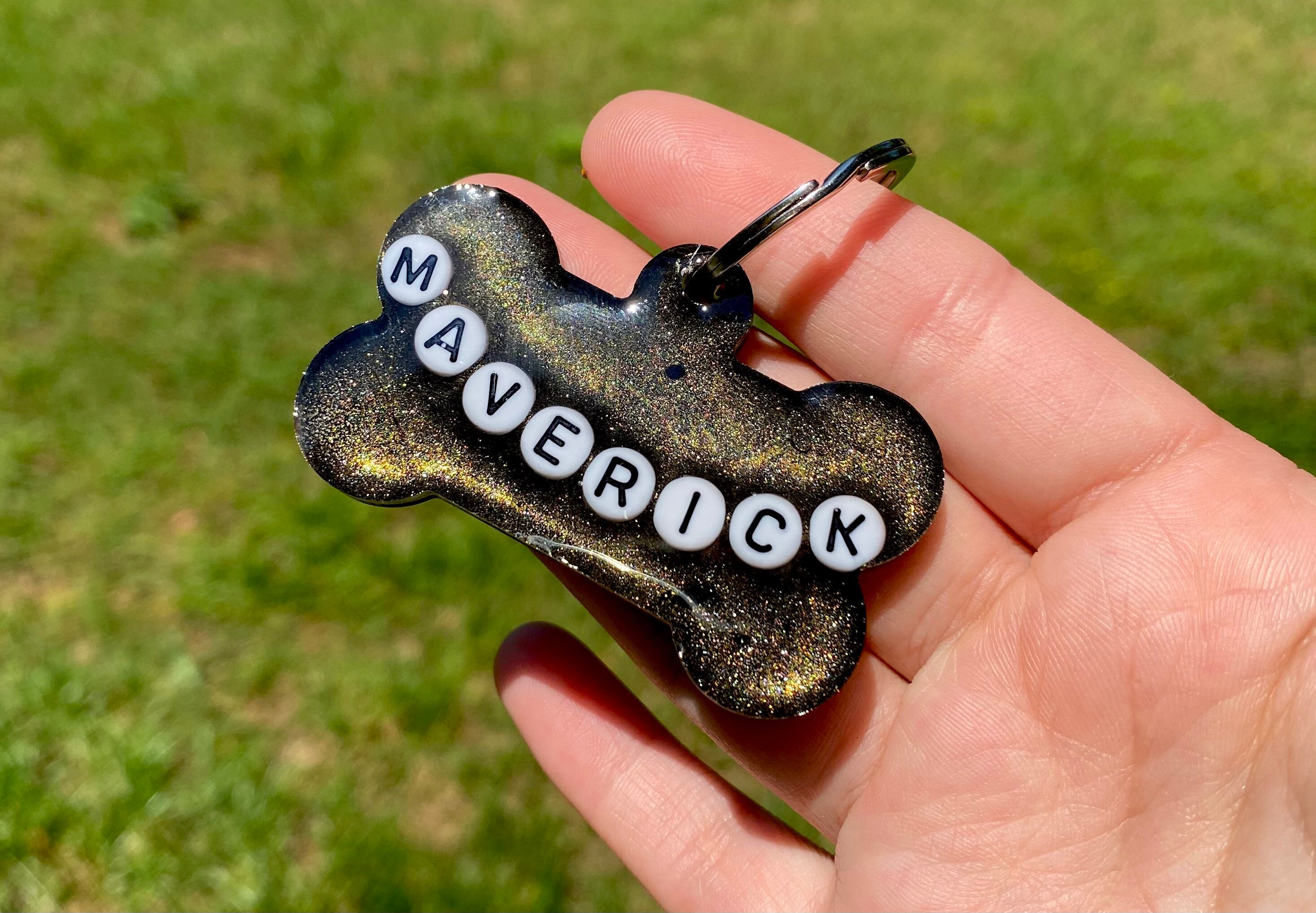 Customizable resin dog tags READ DESCRIPTION PLEASE handmade Etsy