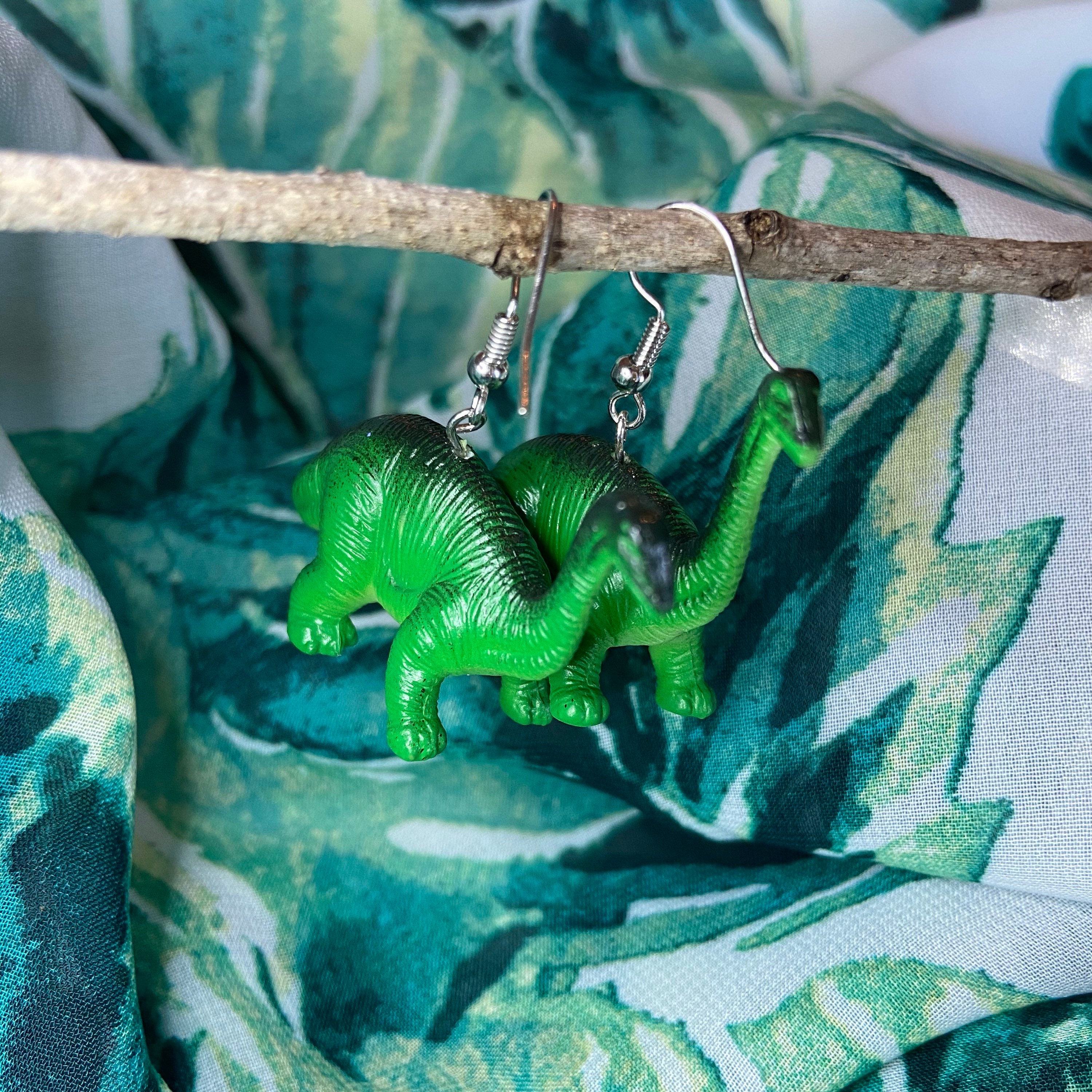 Dinosaur Earrings / Toy Earrings / Novelty Earrings / Lesbian Etsy