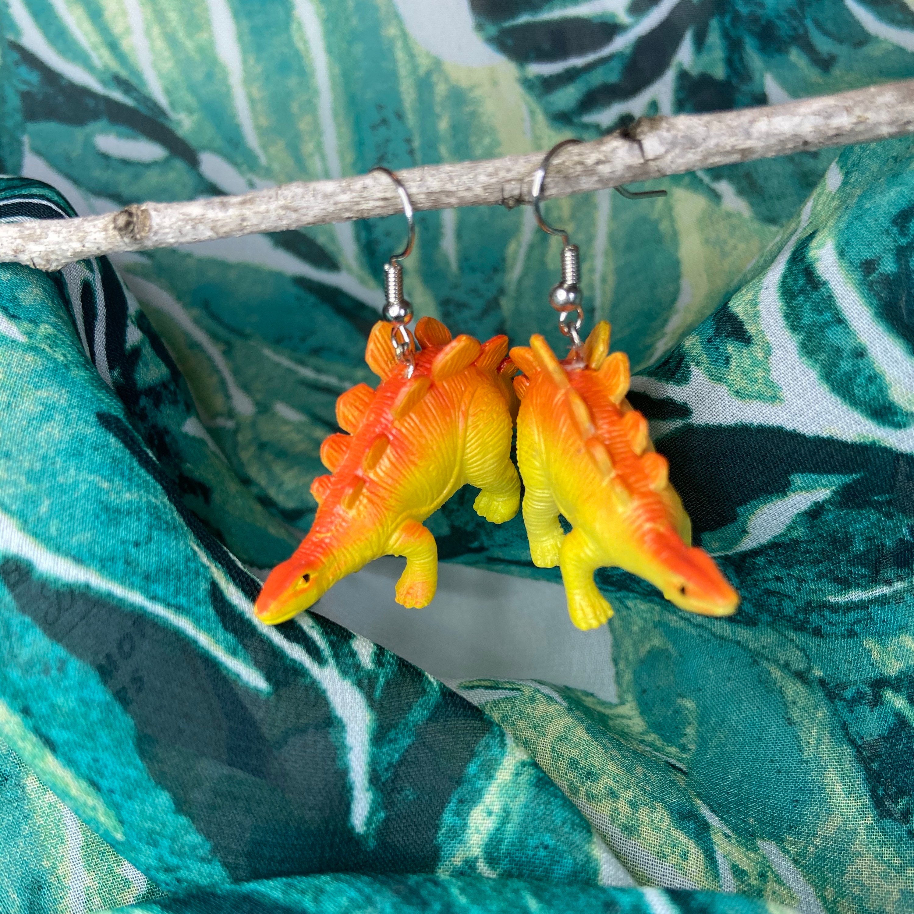 Dinosaur Earrings / Toy Earrings / Novelty Earrings / Lesbian Etsy