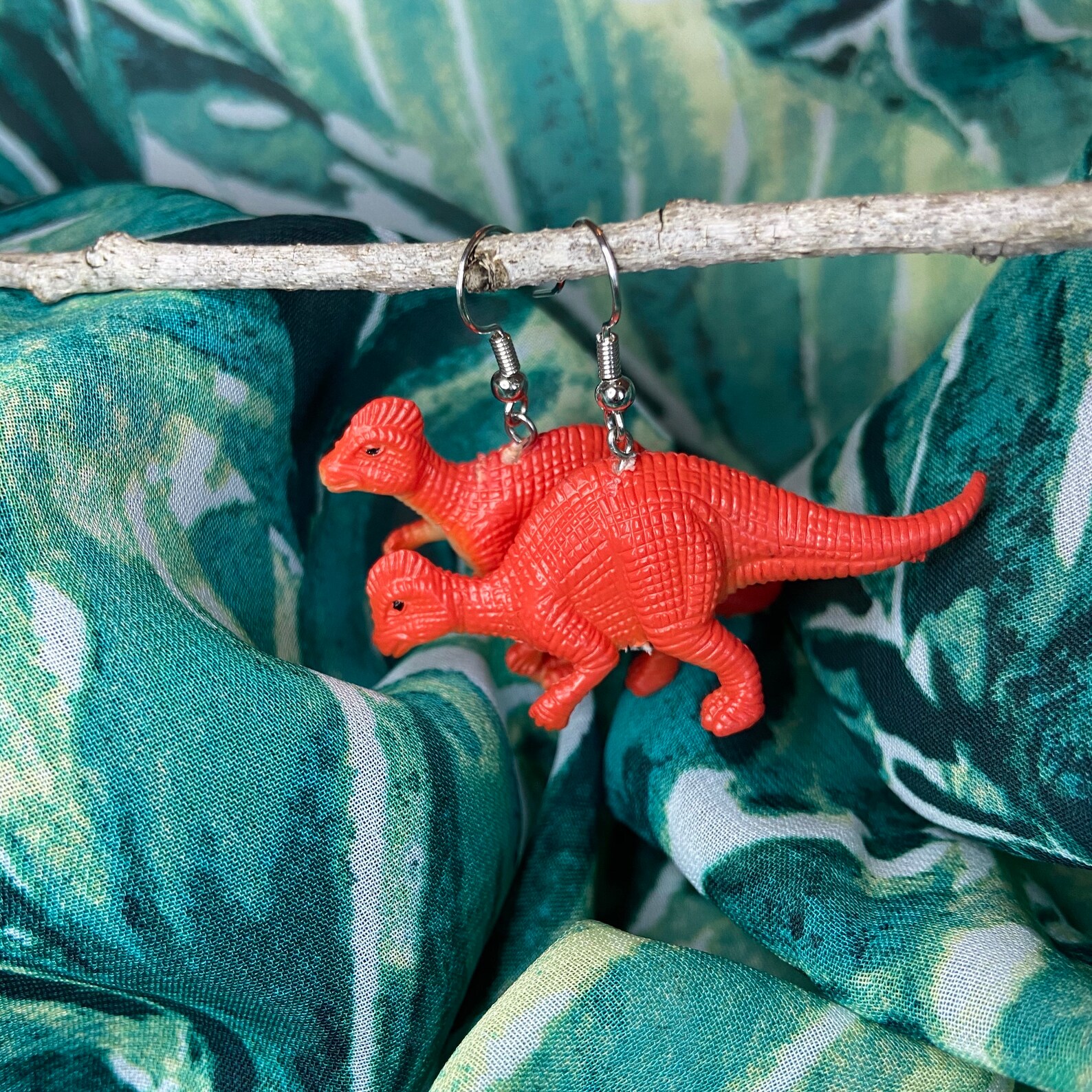 Dinosaur Earrings / Toy Earrings / Novelty Earrings / Lesbian Etsy