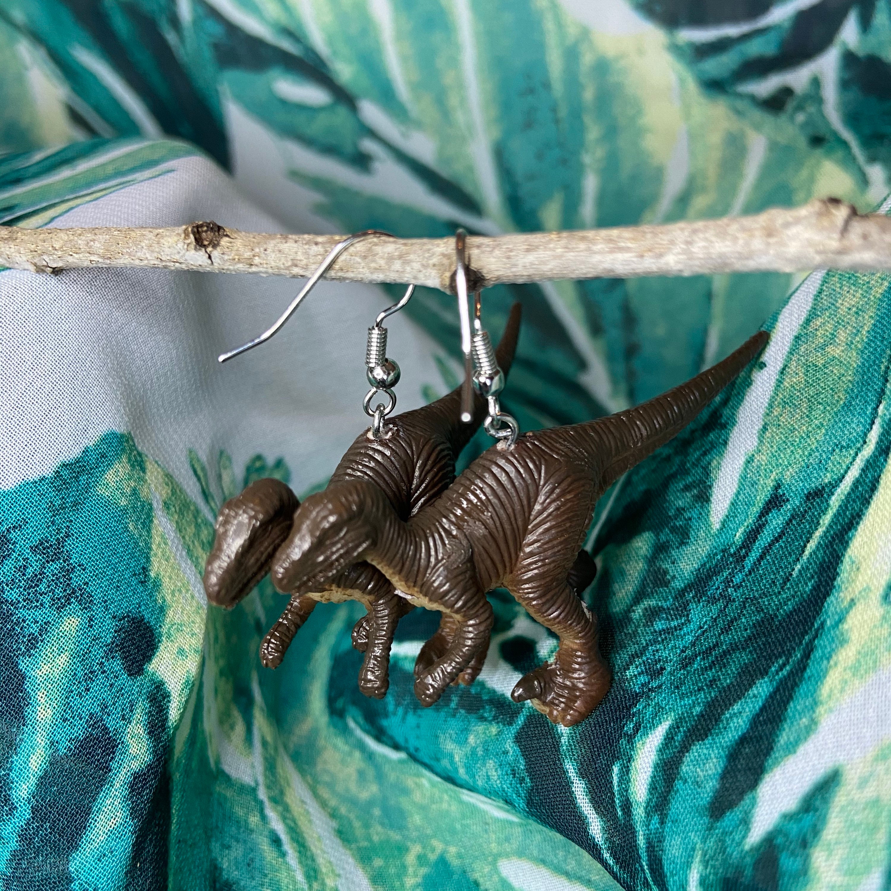 Dinosaur Earrings / Toy Earrings / Novelty Earrings / Lesbian Etsy