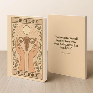 The Choice Feminist Tarot Notebook | reproductive rights journal, feminist stationery, tarot empowerment gift, pro choice, women rights