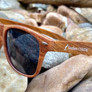 Wood Grain Wayfarer Sunglasses by Southern Coastal