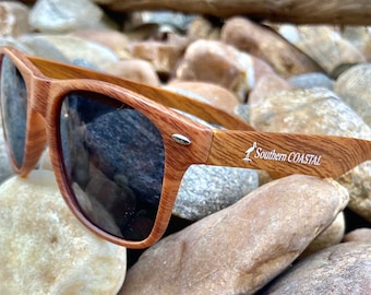 Wood Grain Wayfarer Sunglasses by Southern Coastal
