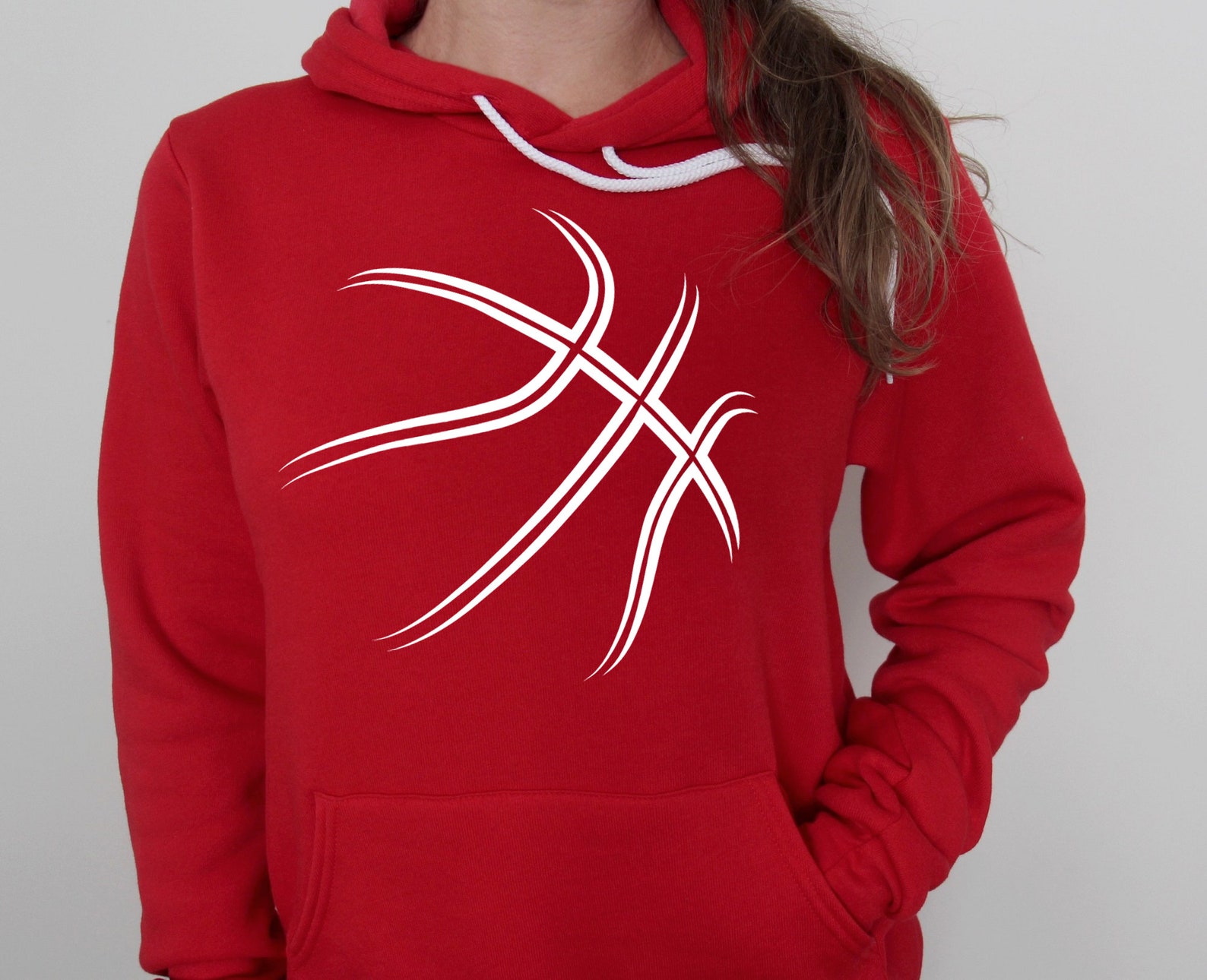Basketball Lines Hoodie Basketball Hoodie Basketball Love Etsy