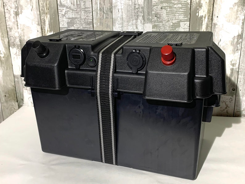 Trolling Motor Battery Box W/usb Charging Ports Cigarette Etsy
