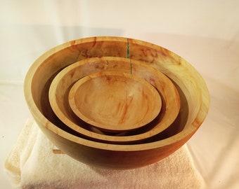 Flame Box Elder Nested Bowl Set 13 1/2inches