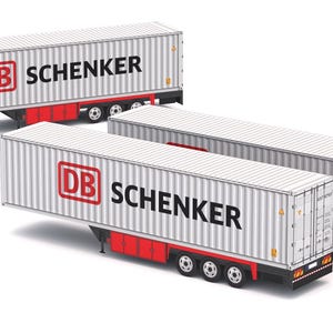 Paper Model - Semi Trailer, DB Schenker Container, DIY Printable Paper ...