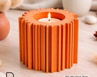 Modern Candle Holder 3D Print STL File, Digital Download for 3D Printers, Minimalist Home Decor Candlestick, Tea Light Holder 3D Model STL