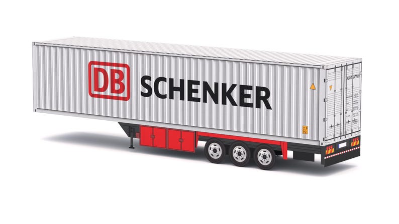 Paper Model - Semi Trailer, DB Schenker Container, DIY Printable Paper ...