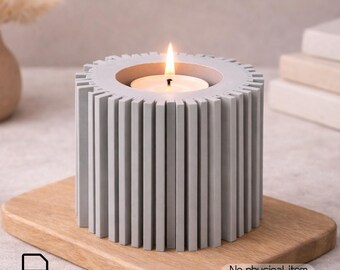 Modern Candle Holder 3D Print STL File, Digital Download for 3D Printers, Minimalist Home Decor Candlestick, Tea Light Holder 3D Model STL