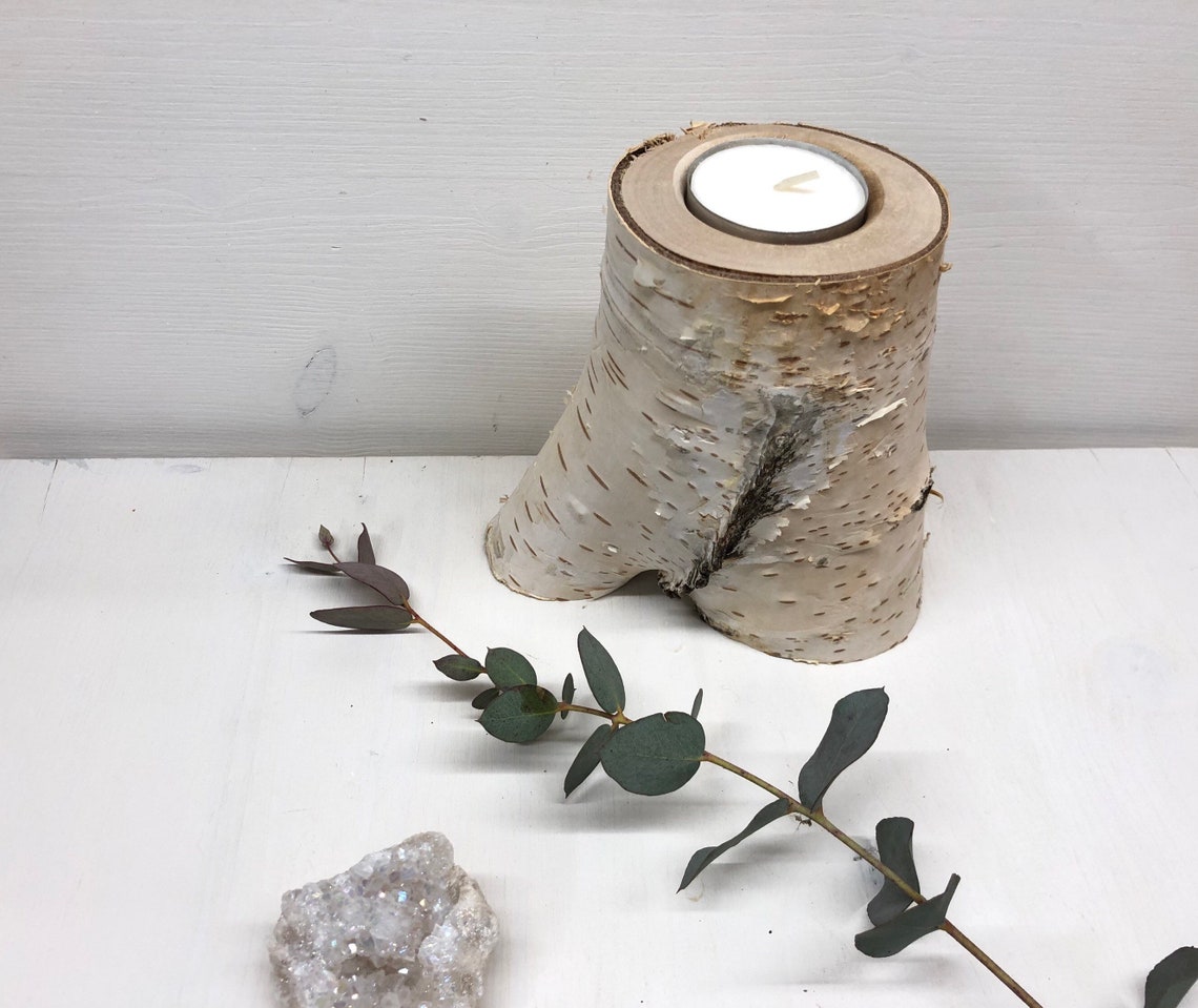 Weiße Kerze Halter. Altar Meditation Kerze. HolzHolzKerze. Etsy