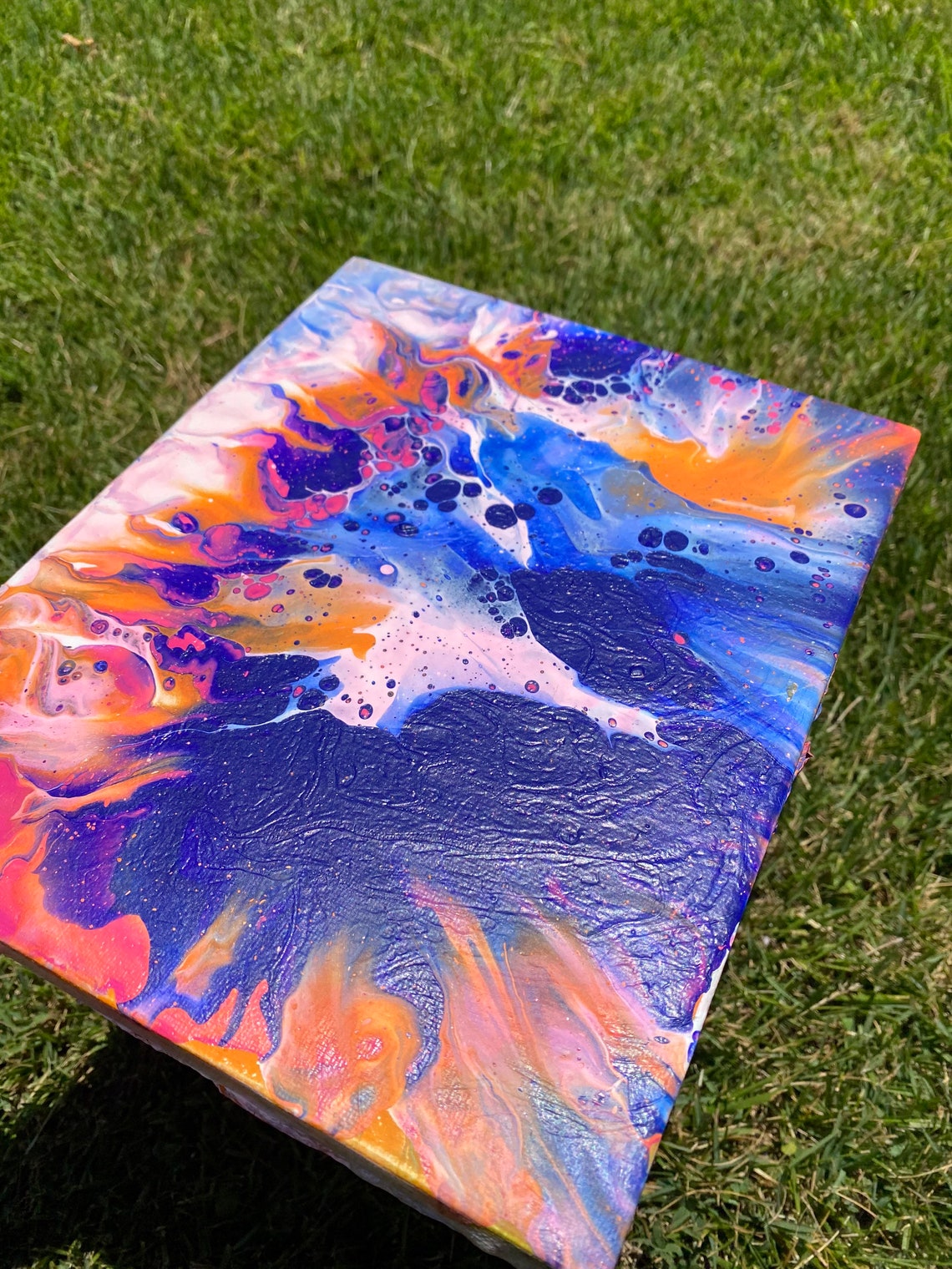 Vibrant Dutch Pour Painting Etsy