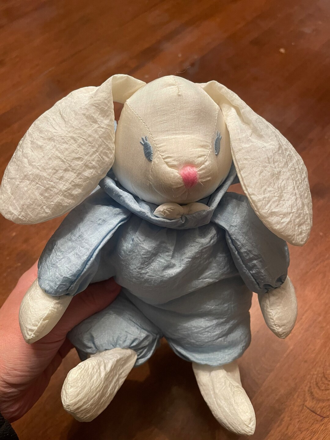 Vintage Stuffed Toys Plushies Puffalump Nylon Blue Bunny With Etsy