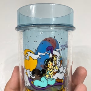 Vintage Disney Rare Aladdin Jasmine Tiger Rajah Kibouki Plastic Mug Glass  Glitter Cup Kids Toddler Preschoolers 1992 - Etsy