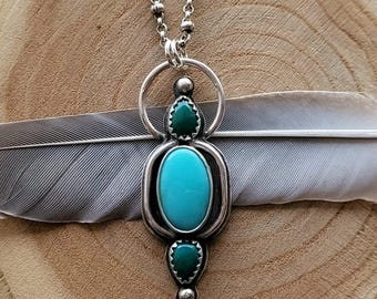 Triple Turquoise Pendant