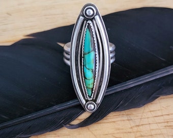 Turquoise Sliver in Sterling Silver