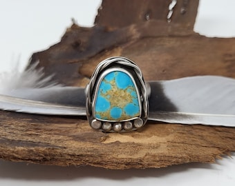 Turquoise Dots & Sterling Silver ring